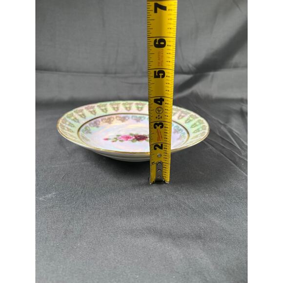 4X Fine China/Bohemian Porcelain Formalities Roses Plate Set Iridescent vintage - Picture 15 of 15